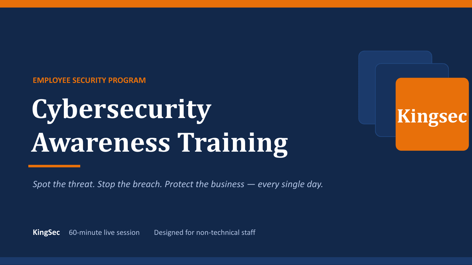Preview slide from the Cybersecurity Awareness Training deck